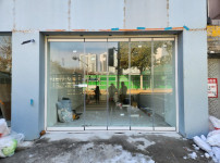 방학동 인테리어 사무실 글라스폴딩도어