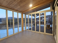 양평 용문면 광탄리 썬룸 데코타일과 폴딩도어 시공