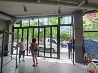 도봉구 창동 식당 외부창 폴딩도어 시공