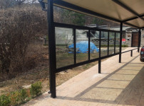 주차장 파고라&픽스창 시공-양평 서종 주차장 지붕 시공