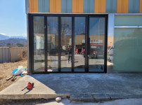 화천 스터디 카페 외부창 폴딩도어 시공